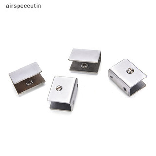 Airpeccutin 4 Chiếc 6-12 Mm Thép Không Gỉ Vuông Kẹp Giá Đỡ Kẹp Cho Kính Kệ Tay Vịn EN