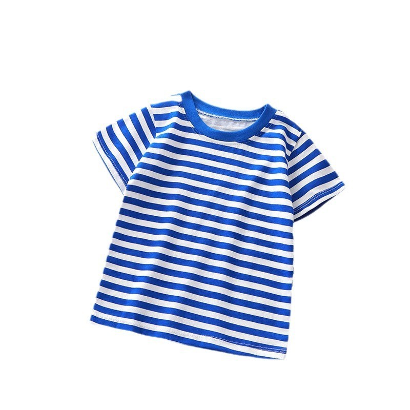 Phong Cách Mới Trẻ Em Áo Thun Tay Ngắn Cotton Nguyên Chất Bé Trai Bé Gái Mùa Hè Một Mảnh Đáy Áo XGDC