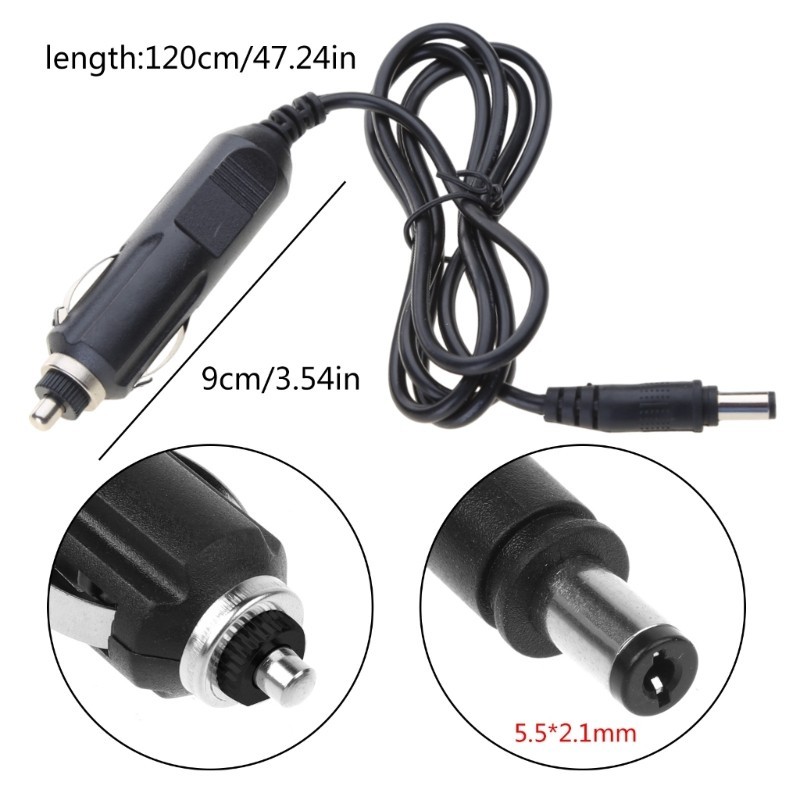 Ppy cho DC12V 5 5x2 1mm Cắm Bộ Chuyển Đổi Nguồn Điện Đèn Thuốc Lá Cho Loa GPS Quạt
