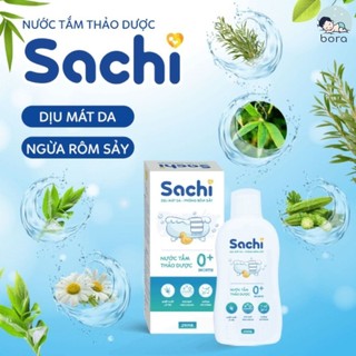 Nước tắm thảo dược SACHI dịu mát da, phòng rôm sảy, mẩn ngứa, hăm tã, bảo vệ làn da cho bé chai 250ml