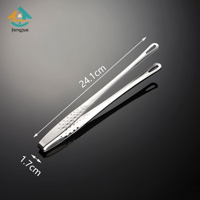 Fengjue 1 Kẹp Thực Phẩm Bằng Thép Không Gỉ Tay Cầm Dài Chống Trơn Trượt Thịt Nướng Lưỡi Bít Tết Dụng Cụ Nấu Ăn Nhà Bếp Phụ Kiện Nhà Bếp TH