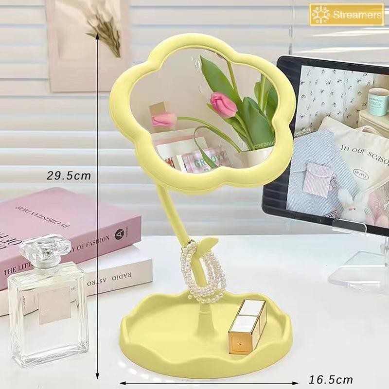 Streamers Gương Hoa Gương Trang Điểm Gương Để Bàn Gương Sinh Viên Ký Túc Xá Để Bàn Gương Trang Điểm Hình Đặc Biệt Dresser Gương Trang Điểm Bé Gái Mới