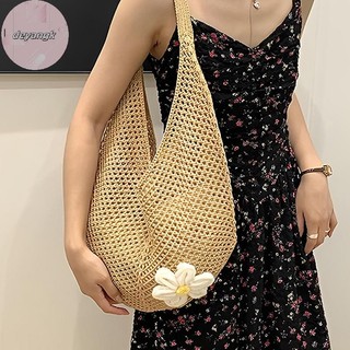 Túi xách nữ deyangk Phong cách Hàn Quốc Túi Tote đeo vai phong cách lười biếng Dệt kim hoa rỗng VN