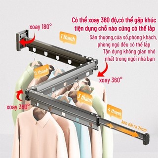 Giá Treo Quần Áo Phơi Khăn Bunnies Kim Loại Gấp Gọn Tiết Kiệm Không Gian Chắc Chắn