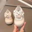 giày búp bê bé gái vải chấm bi êm chân chống trượt nơ xinh xắn cho bé từ 6m 2339