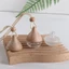 COSCOVED Mặt dây chuyền nước hoa ô tô DIY Nắp gỗ treo ô tô Mặt dây chuyền hương thơm Mặt dây chuyền rỗng Chai nước hoa Mini Chai tinh dầu Hộp đựng không khí tự động Fresher