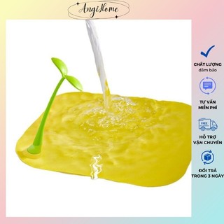 Nắp đậy cống thoát nước bằng silicon hình mầm cây dễ thương độc đáo 15x15cm ANGIHOME