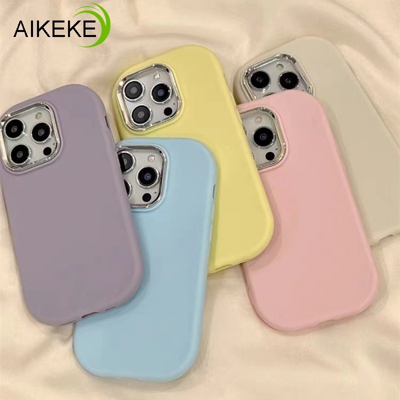 Tương Thích Cho OPPO A78 A58 A77 A57 A55S A56 A55 F23 A98 5G A8 A31 A3S A12E F11 A9 A5 Reno 8T 5G Cover Macaron Girl Ốp Lưng Camera Dễ Thương Túi Khí Chất Lỏng Mềm Vỏ Điện Thoại Chống Sốc