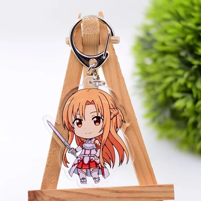 Móc khóa Sword Art Online SAO Kirito, Asuna, Sinon, Eugeo, Alice Schuberg Phụ kiện trang trí túi xách Balo
