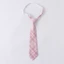 Cà vạt pre-tied cổ nơ hồng caro, điều chỉnh được, phong cách Nhật Bản dành cho sinh viên