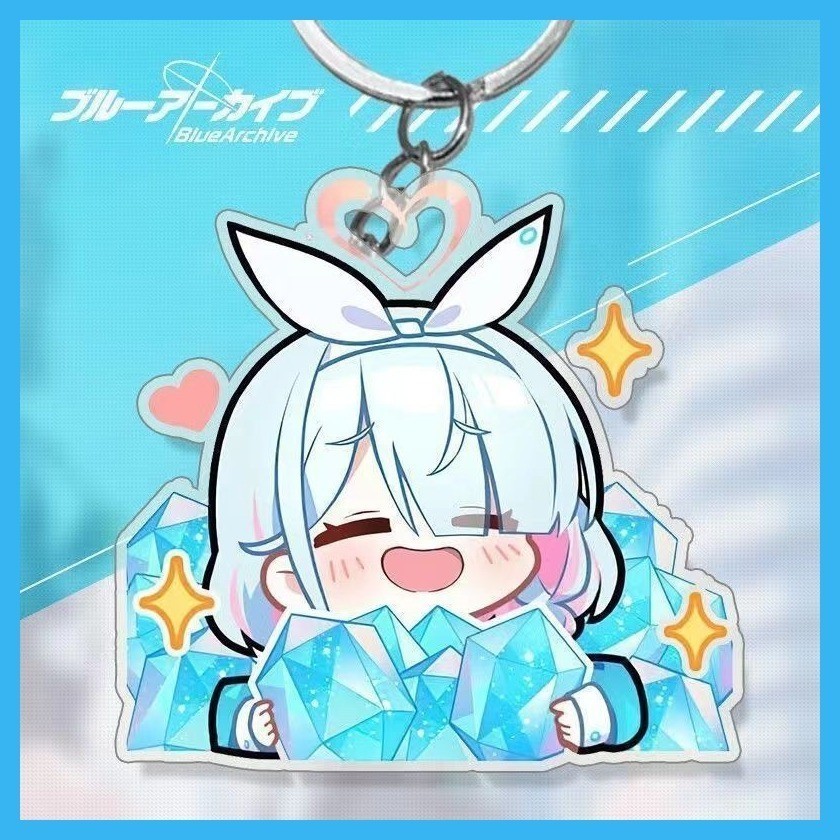 Móc Khóa Acrylic Xanh Lưu Trữ Takanashi Hoshino Sunaokami Shiroko Sorasaki Hina Izayoi Nonomi Blue File Azure File