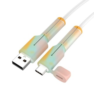 [Còn hàng] Bộ bảo vệ cáp PURECOTTON0, Nắp bảo vệ cáp sạc sạc bằng silicon loại C, Bộ tiết kiệm dây Phụ kiện vỏ chống bụi Vỏ silicon