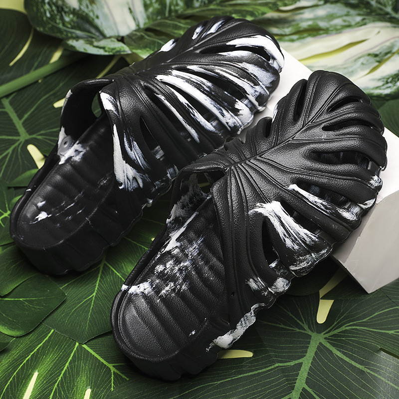 Monstera Trượt Cho Nam Mùa Hè Nữ Dép Ngoài Trời Eva Mềm Rừng Cắm Trại Xu Hướng Unisex Trượt Giày Đi Biển Dép Nhà