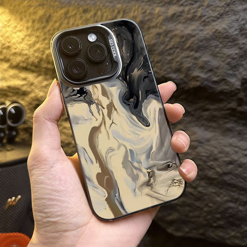 Dành Cho Xiaomi Redmi 12C 13C 4G Redmi Note 13 12 Pro Plus 5G 11 4G 12S 11S 10S 10 Màu Đen Phong Cách Gradient Màu Nước IMD Matte Cứng Chống Sốc