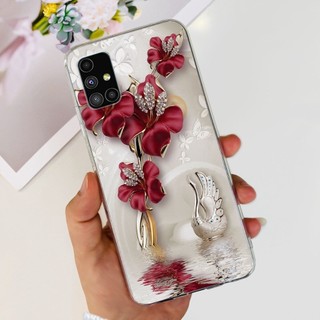 Dành Cho Samsung Galaxy M51 M31 Ốp Lưng Silicon Mềm Hình Bướm Đá Cẩm Thạch Sang Trọng Cho Samsung M31 M51 SM-M515F SM-M315F