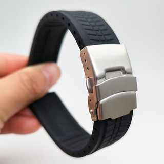 Dây đeo đồng hồ silicon 20mm 22mm 24mm Dây đeo đồng hồ cao su cho SEIKO Diver Vòng tay nam nữ Dây đeo cổ tay có khóa gấp