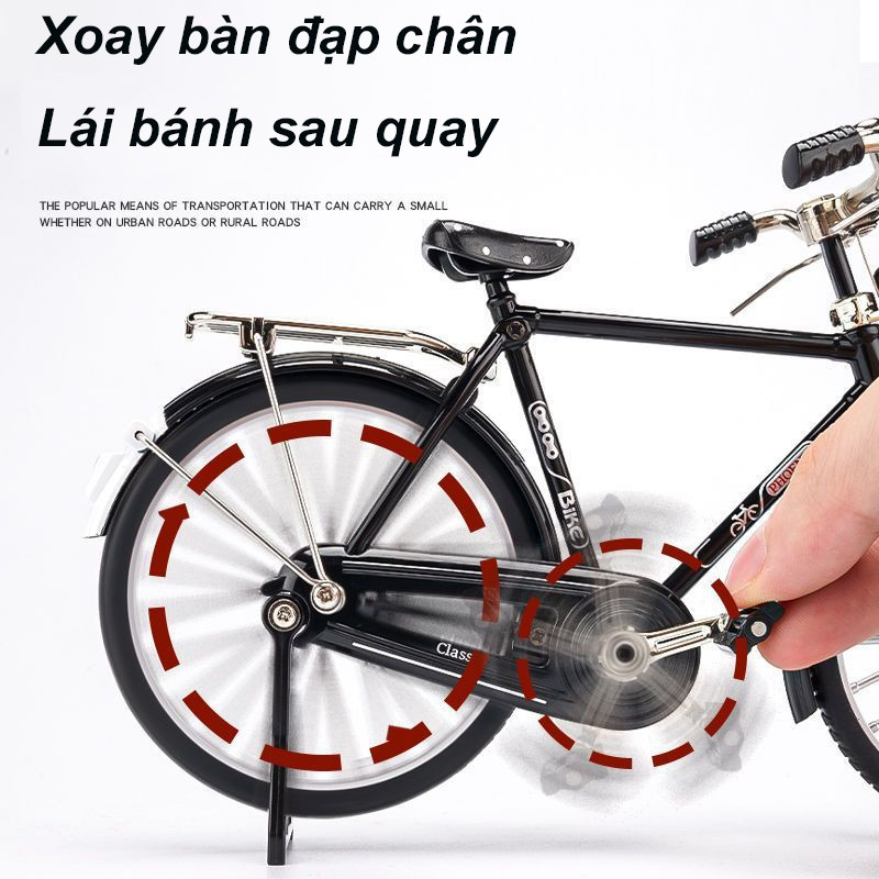 Diy Hợp Kim Mini Xe Đạp，Mô Hình Retro Mô Phỏng Kim Loại Xe Đạp Lắp Ráp Bộ，Sưu Tập Giáo Dục Đồ Chơi Cho