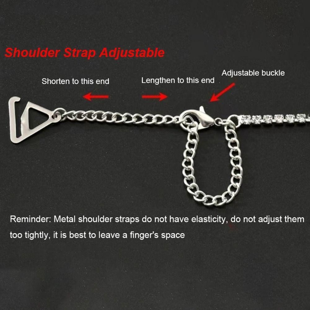 Dây đeo áo ngực kim cương giả NORDICLIFE, Dây đeo vai đồ lót chống trượt có thể điều chỉnh, Dây đeo ngực trang trí vai gợi cảm thanh lịch Váy dạ hội thay thế