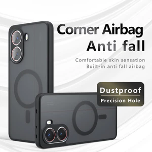 Dành cho Xiaomi POCO X7 Pro, Redmi Turbo 4 Ốp lưng ELVEV PC mờ chống sốc + TPU Vỏ hút trong suốt chống vân tay