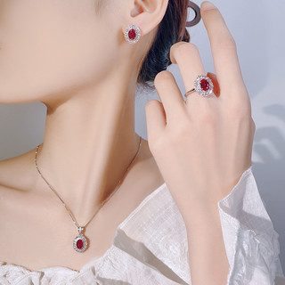 Châu Âu Mỹ ims Phong Cách Mới Corundum Đỏ Phóng Đại Nhiều Màu Sắc Kho Báu Phù Hợp Với Nữ