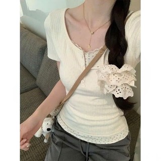 Áo Thun Croptop kiểu Nữ ôm body tôn dáng màu Trắng kem