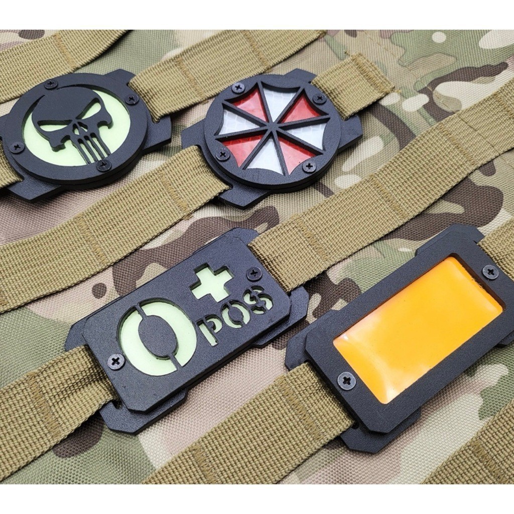 Huy hiệu phản chiếu gắn Molle của túi_ba lô_phản quang_dạ quang