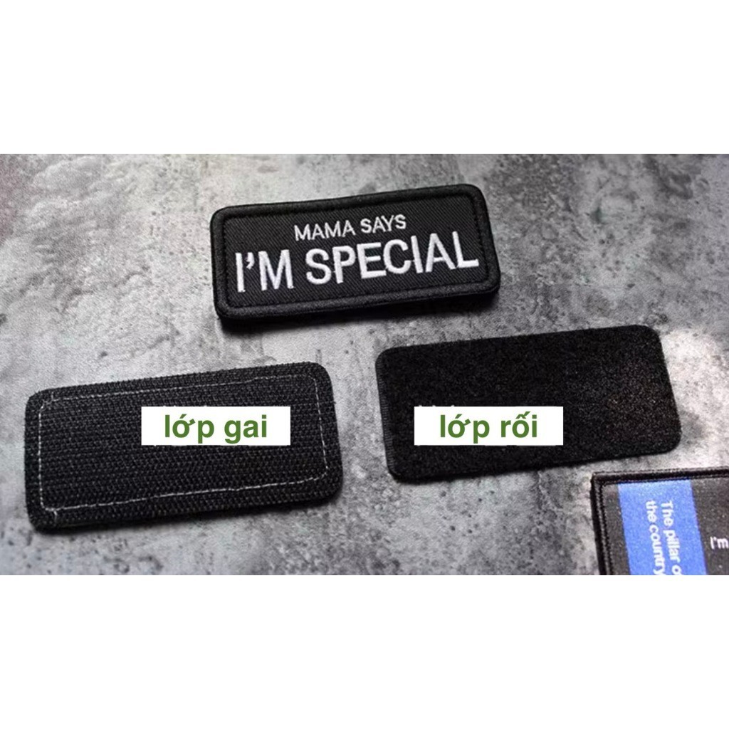 Patch_velcro I'M SPECIAL dán quần áo_ba lô _tactical
