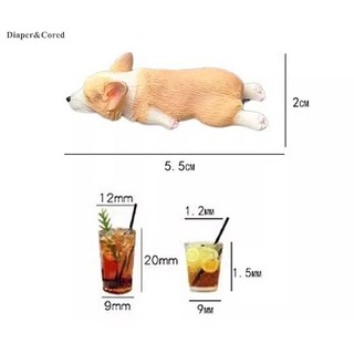 DIAPER & CORED 1 Bộ Trang Trí Bàn Chó Corgi Xe Đồ Trang Trí Nhựa Thủ Công Mô Phỏng Bánh Nướng Phụ Kiện YTH