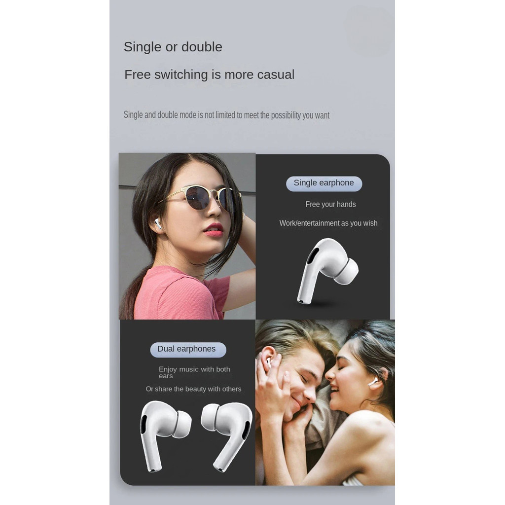 Tai nghe Bluetooth không dây nhét tai, mic tích hợp