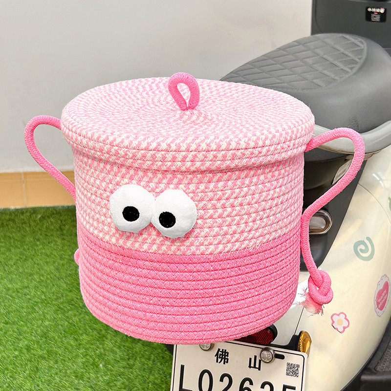 Giỏ đựng đồ mặt trước xe điện dung tích lớn Giỏ đựng đồ giá trị cao Túi đựng đồ xe máy hoạt hình dễ thương