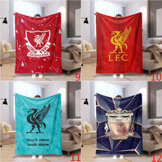 Chăn nỉ Flannel Liverpool FC in logo một mặt, dùng điều hòa, phù hợp sofa, văn phòng, tặng gia đình