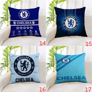Logo Chelsea FC Vỏ Gối Vuông In Hình Một Mặt Sofa Polyester Gối Trang Trí Nhà Phòng Khách (Không Có Gối)