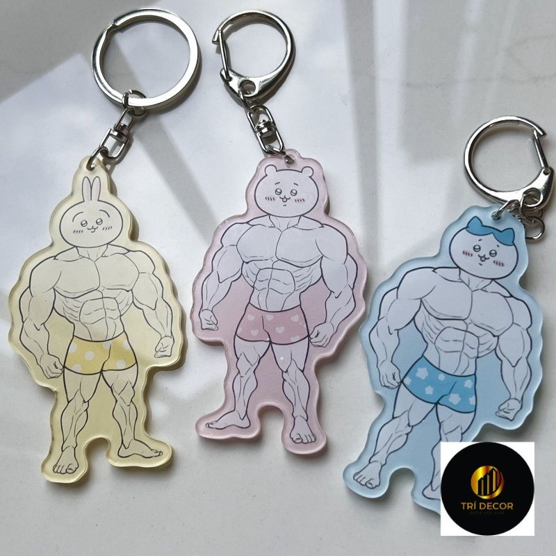 Chiikawa Móc Chìa Khóa Bằng acrylic Hình anime Dễ Thương