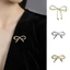 DELMER Thổ Cẩm Kim Loại Rỗng, Phụ Kiện Trang Sức Balletcore Nơ Trâm Cài, Túi Tính Khí Khóa Phong Cách Hàn Quốc Quần Áo Phụ Kiện Trâm Chống Nổ Hàng Ngày
