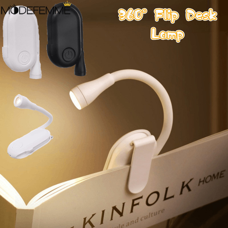 [Nổi bật] Đèn đánh dấu Mini - Đèn ngủ có thể điều chỉnh - Đèn kẹp sách di động - Đèn đọc sách LED - Chăm sóc mắt có thể sạc lại cho trẻ em - USB 360° Đèn bàn lật