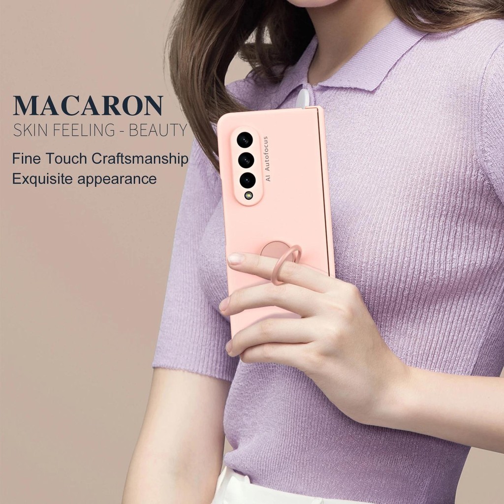 Dành Cho Samsung Galaxy Z Fold 7 5 Ốp Lưng Bản Lề Giáp Từ Gấp 4 3 2 Ngón Tay Giá Đỡ Xe 360 Toàn Bộ Bảo Vệ Chống Sốc