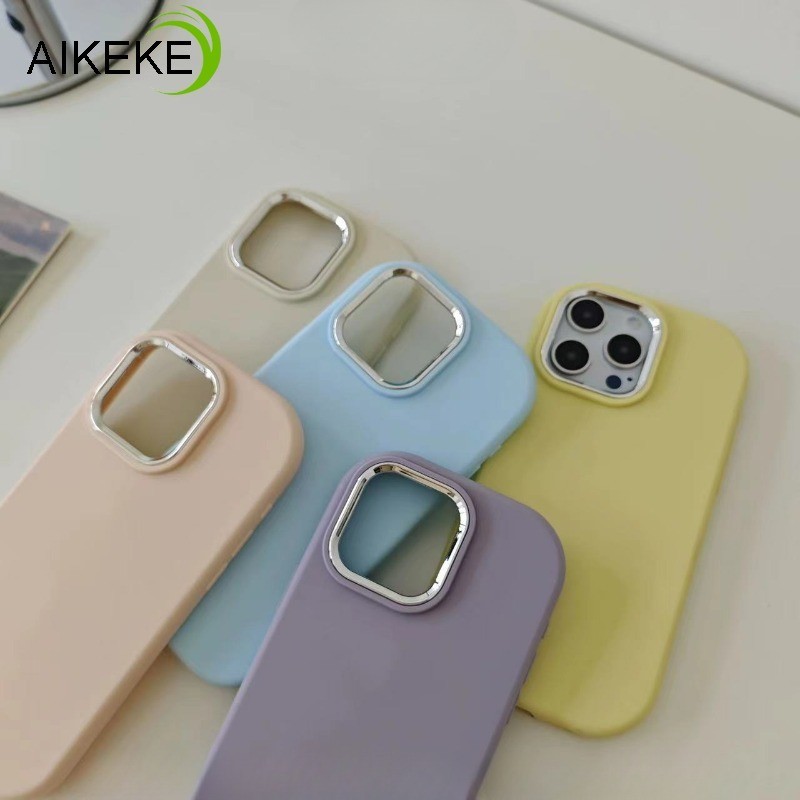 Tương Thích Cho OPPO A78 A58 A77 A57 A55S A56 A55 F23 A98 5G A8 A31 A3S A12E F11 A9 A5 Reno 8T 5G Cover Macaron Girl Ốp Lưng Camera Dễ Thương Túi Khí Chất Lỏng Mềm Vỏ Điện Thoại Chống Sốc
