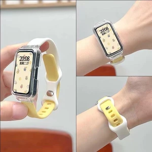 Dây đeo silicon mềm cho Huawei Band 10/9/8/7/6, vỏ rỗng, thay thế vòng cổ tay