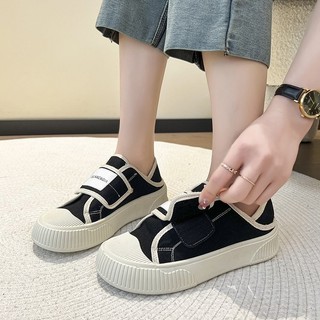 Giày Nữ Mới Cho Ngoại Thương Mùa Xuân, Mùa Hè, Thu Đông, Giày Vải Nữ, Giày Học Sinh, Giày Trắng Nhỏ, Velcro Thấp