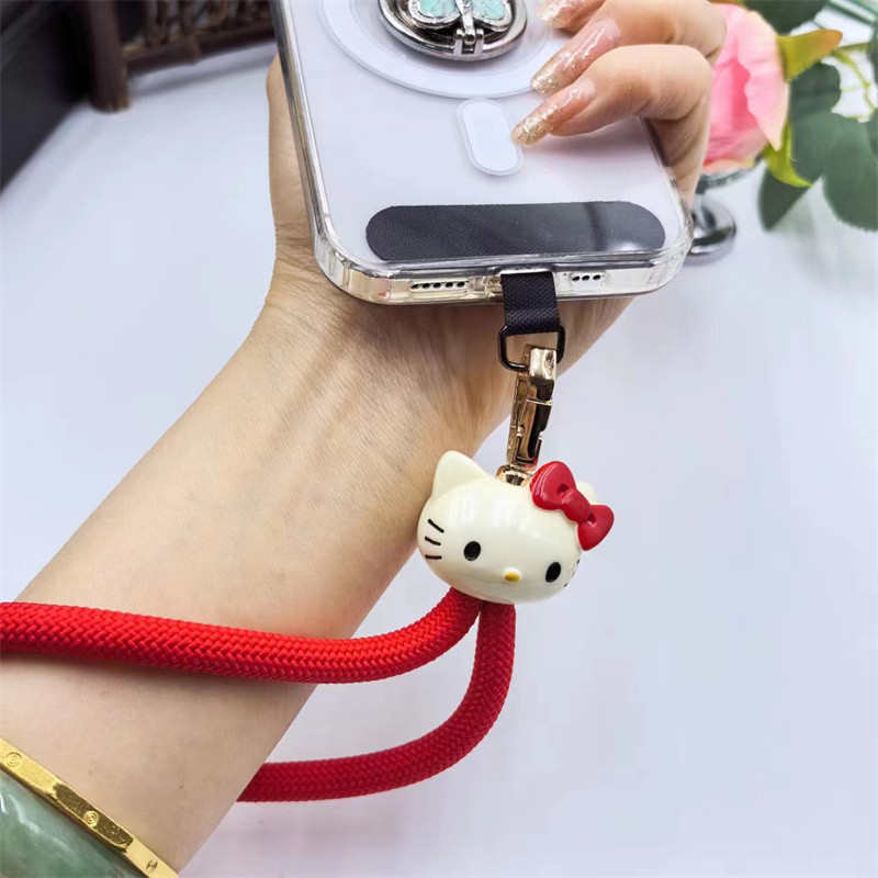 Điện Thoại Di Động Dây Đeo Cổ Tay Ngắn Minnie Mickey Bện Mạnh Mẽ Đáng Tin Cậy Ốp Điện Thoại Di Động Đa Năng Kẹp Nam Nữ