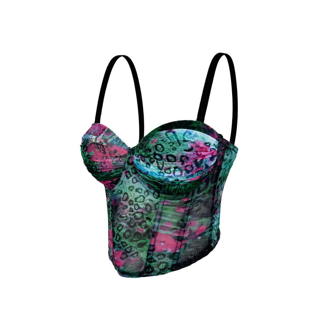 Mới Xuyên Biên Giới In Hình Sling Cao Cấp Bên Ngoài Mặc Ống Top Gợi Cảm Cô Gái Hot Xương Cá Corset