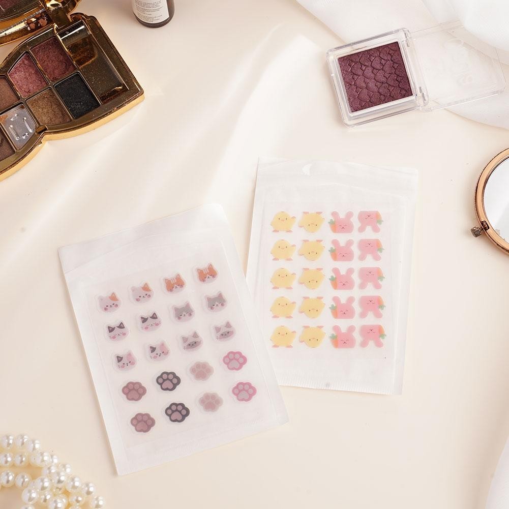 Learever Cute Cat Pe Acne Patch Miếng dán che mụn thoáng khí di động U3r1