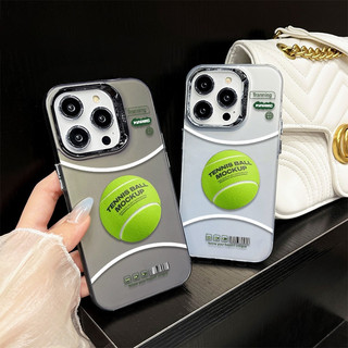 Ốp điện thoại thể thao tennis minh họa mạ điện cho iPhone 16 15 14 13 12 11 Pro Max