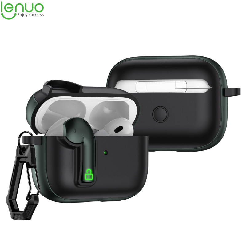 Hộp đựng tai nghe khóa Lenuo cho Airpods 4 anc Pro 2 3 1 Pro2 Vỏ