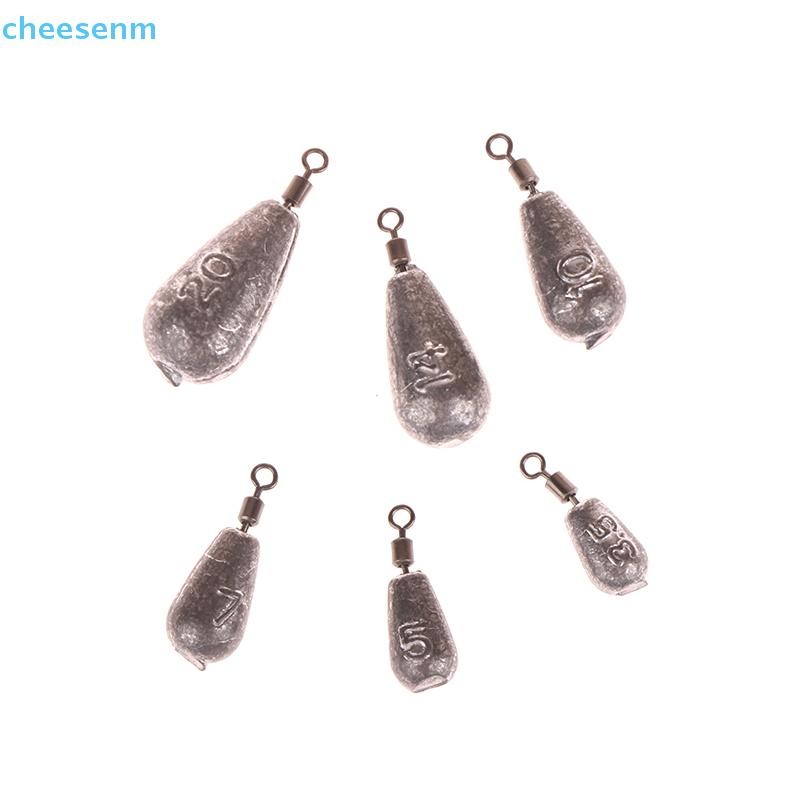 Cheenm 10 Chiếc Chì Chì Chìm Ngược Câu Cá Dẫn Xoay Tám Hình Vòng Câu Cá Chì Chìm Trượt Chìm Nước Thả Chìm VN