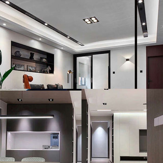 Đèn Led Lưới Tản Nhiệt Hai Đầu Ba Đầu Vuông Downlight Lưới Đậu Mật Ánh Sáng Nhôm Nhúng Thương Mại Downlight cob Spotlight