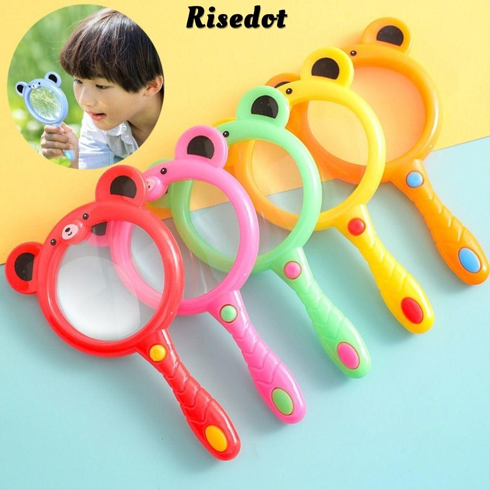 Ống kính kính kính đọc sách RISEDOT, Quà tặng khám phá ngoài trời Kính lúp cầm tay, PP Hoạt hình dễ thương Thí nghiệm khám phá máy trợ giảng
