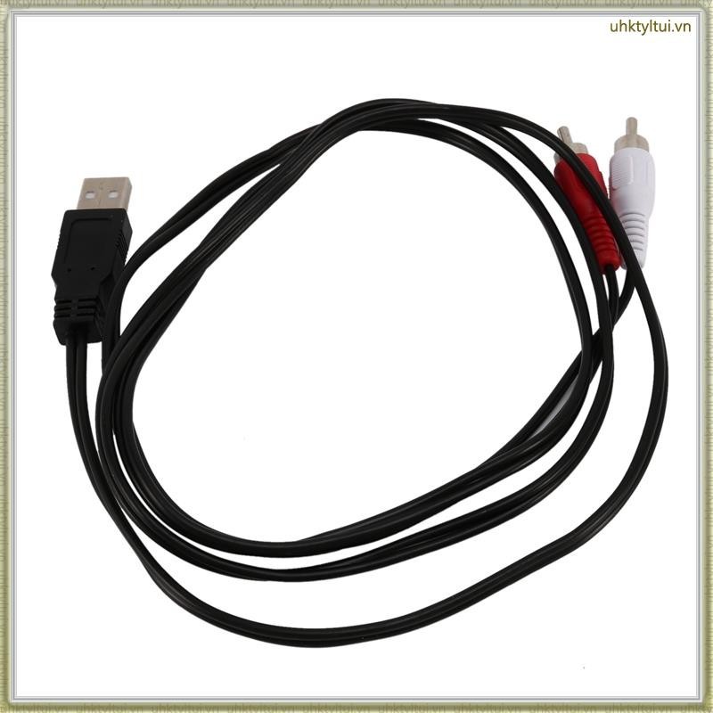 Cáp Chuyển Đổi Âm Thanh / Video Từ Rca Phono Male Av Dài 1.5M Usb A Male Sang 2X Rca Av