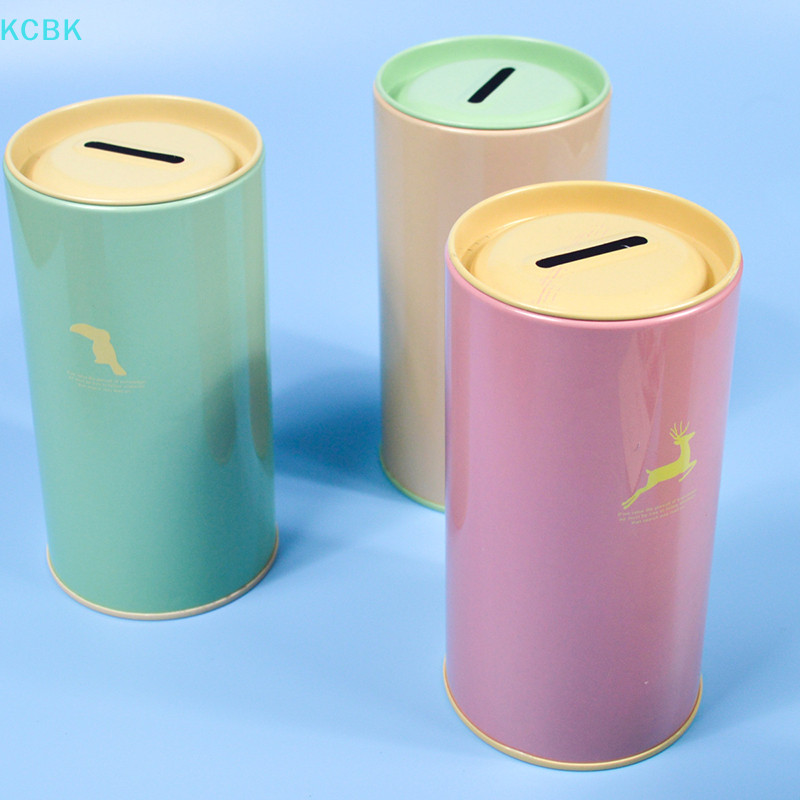 [Kc] Animal Candy Color Piggy Bank Metal Piggy Bank Hộp đựng đồ lặt vặt dễ thương Lon lưu trữ Lon quà tặng Hộp đựng tiền trang trí nội thất [BK]