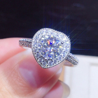 ❤ Ban Đầu Sang Trọng Giả Moissanite Series Bán Chạy Full Kim Cương Nhẫn Nữ Pha Lê Cặp Đôi Đính Hôn Trang Sức